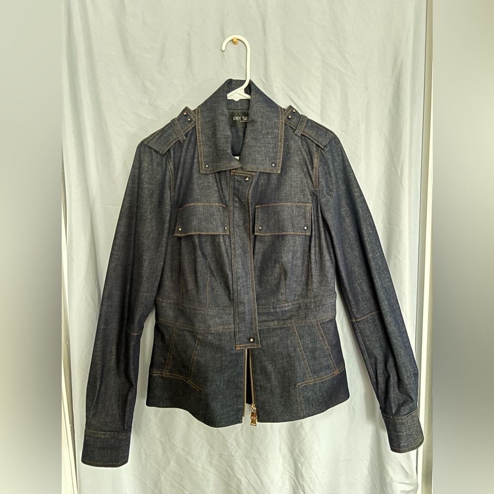 Jean jacket matching set pants